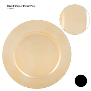 13" Gold Round Plastic Charger Plate | 1 Charger - Luxe Party NYC