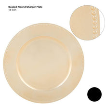 Load image into Gallery viewer, 13&quot; Gold Beaded Round Plastic Charger Plate | 1 Charger - Luxe Party NYC