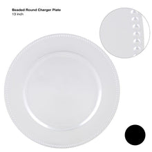 Load image into Gallery viewer, 13&quot; Silver Beaded Round Plastic Charger Plate | 1 Charger - Luxe Party NYC