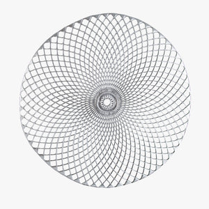 15" Silver Round Vinyl Placemat  | 1 Placemat
