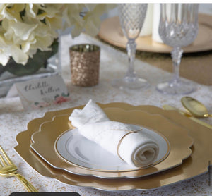 8” Gold salad plate
