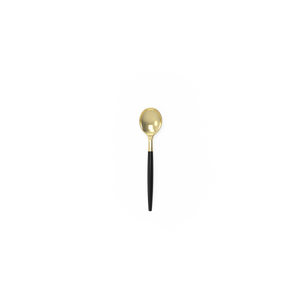 Black and Gold Plastic Mini Spoons - Luxe Party NYC