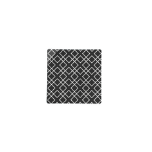 Load image into Gallery viewer, Square Black • Silver Pattern Plastic Plates | 10 Plates - Luxe Party NYC