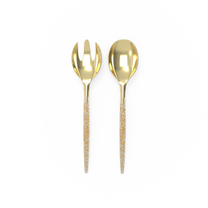 Gold Glitter Serving Fork • Spoon Set - Luxe Party NYC