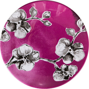 Madhouse by Michael Aram Black orchid salad melamine plate
