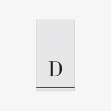 Load image into Gallery viewer, D - Bodoni Script Single Initial Paper Guest Towel Napkins - Luxe Party NYC