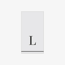 Load image into Gallery viewer, L - Bodoni Script Single Initial Paper Guest Towel Napkins - Luxe Party NYC
