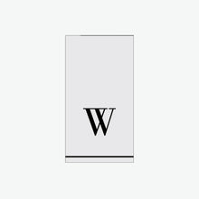 Load image into Gallery viewer, W - Bodoni Script Single Initial Paper Guest Towel Napkins - Luxe Party NYC