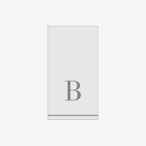 B - Bodoni Script Single Initial Paper Guest Towel Napkins - Luxe Party NYC