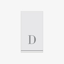 Load image into Gallery viewer, D - Bodoni Script Single Initial Paper Guest Towel Napkins - Luxe Party NYC