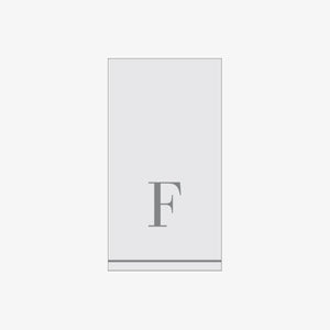 F - Bodoni Script Single Initial Paper Guest Towel Napkins - Luxe Party NYC