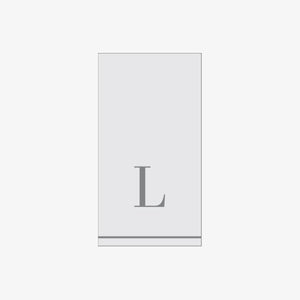 L - Bodoni Script Single Initial Paper Guest Towel Napkins - Luxe Party NYC