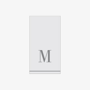 M - Bodoni Script Single Initial Paper Guest Towel Napkins - Luxe Party NYC
