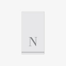 Load image into Gallery viewer, N - Bodoni Script Single Initial Paper Guest Towel Napkins - Luxe Party NYC