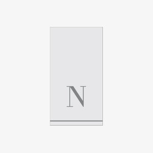 N - Bodoni Script Single Initial Paper Guest Towel Napkins - Luxe Party NYC