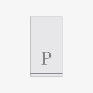 P - Bodoni Script Single Initial Paper Guest Towel Napkins - Luxe Party NYC