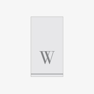 W - Bodoni Script Single Initial Paper Guest Towel Napkins - Luxe Party NYC