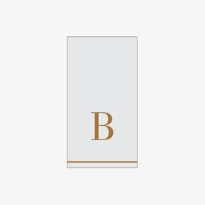 B - Bodoni Script Single Initial Paper Guest Towel Napkins - Luxe Party NYC