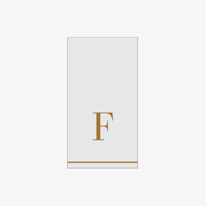 F - Bodoni Script Single Initial Paper Guest Towel Napkins - Luxe Party NYC