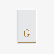 Load image into Gallery viewer, G - Bodoni Script Single Initial Paper Guest Towel Napkins - Luxe Party NYC