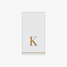 Load image into Gallery viewer, K - Bodoni Script Single Initial Paper Guest Towel Napkins - Luxe Party NYC