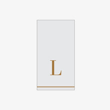 Load image into Gallery viewer, L - Bodoni Script Single Initial Paper Guest Towel Napkins - Luxe Party NYC