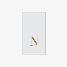 Load image into Gallery viewer, N - Bodoni Script Single Initial Paper Guest Towel Napkins - Luxe Party NYC