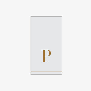 P - Bodoni Script Single Initial Paper Guest Towel Napkins - Luxe Party NYC