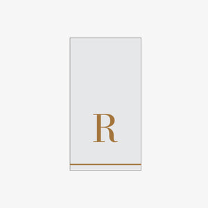 R - Bodoni Script Single Initial Paper Guest Towel Napkins - Luxe Party NYC
