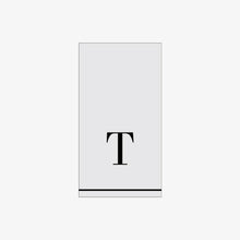 Load image into Gallery viewer, T - Bodoni Script Single Initial Paper Guest Towel Napkins - Luxe Party NYC
