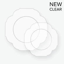 Load image into Gallery viewer, Scalloped Clear • Silver Plastic Plates | 10 Pack - Luxe Party NYC