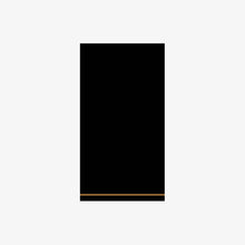 Load image into Gallery viewer, 16 PK Black with Gold Stripe Guest Paper Napkins - Luxe Party NYC