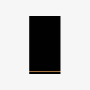 16 PK Black with Gold Stripe Guest Paper Napkins - Luxe Party NYC