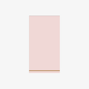 16 PK Blush with Gold Stripe Guest Paper Napkins - Luxe Party NYC