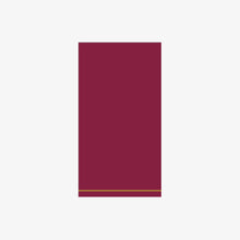 Load image into Gallery viewer, 16 PK Cranberry with Gold Stripe Guest Paper Napkins - Luxe Party NYC