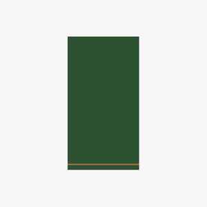 16 PK Emerald with Gold Stripe Guest Paper Napkins - Luxe Party NYC