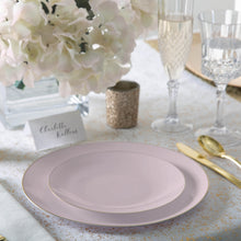 Load image into Gallery viewer, 56 Pc | Round Coupe Blush • Gold Plastic Party Set - Luxe Party NYC