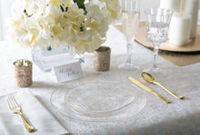 Load image into Gallery viewer, 56 Pc | Round Coupe Clear • Gold Plastic Party Set - Luxe Party NYC