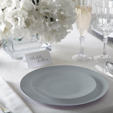 Load image into Gallery viewer, 56 Pc | Round Coupe Grey • Silver Plastic Party Set - Luxe Party NYC