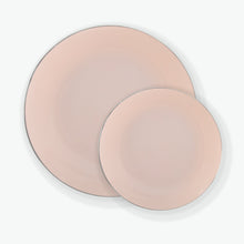 Load image into Gallery viewer, Round Blush • Silver Plastic Plates | 10 Pack - Luxe Party NYC