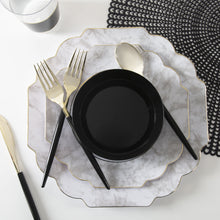 Load image into Gallery viewer, 14 Oz. Round Black • Gold Plastic Bowls | 10 Pack - Luxe Party NYC