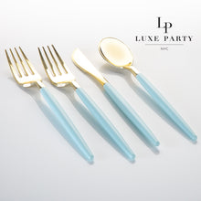 Load image into Gallery viewer, Mint • Gold Plastic Cutlery Set | 32 Pieces - Luxe Party NYC