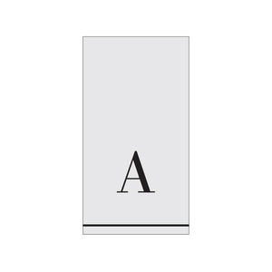 A - Bodoni Script Single Initial Paper Guest Towel Napkins - Luxe Party NYC