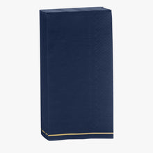 Load image into Gallery viewer, 16 PK Navy with Gold Stripe Guest Paper Napkins