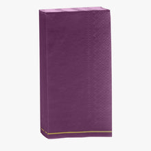 Load image into Gallery viewer, 16 PK Purple with Gold Stripe Guest Paper Napkins