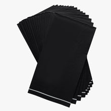 Load image into Gallery viewer, 16 PK Black with Silver Stripe Guest Paper Napkins