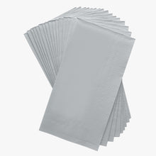 Load image into Gallery viewer, 16 PK Grey with Silver Stripe Guest Paper Napkins