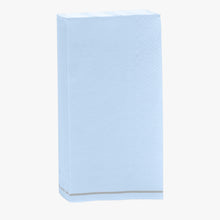 Load image into Gallery viewer, 16 PK Ice Blue with Silver Stripe Guest Paper Napkins