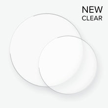 Load image into Gallery viewer, Clear • Silver Round Plastic Plates | 10 Pack - Luxe Party NYC