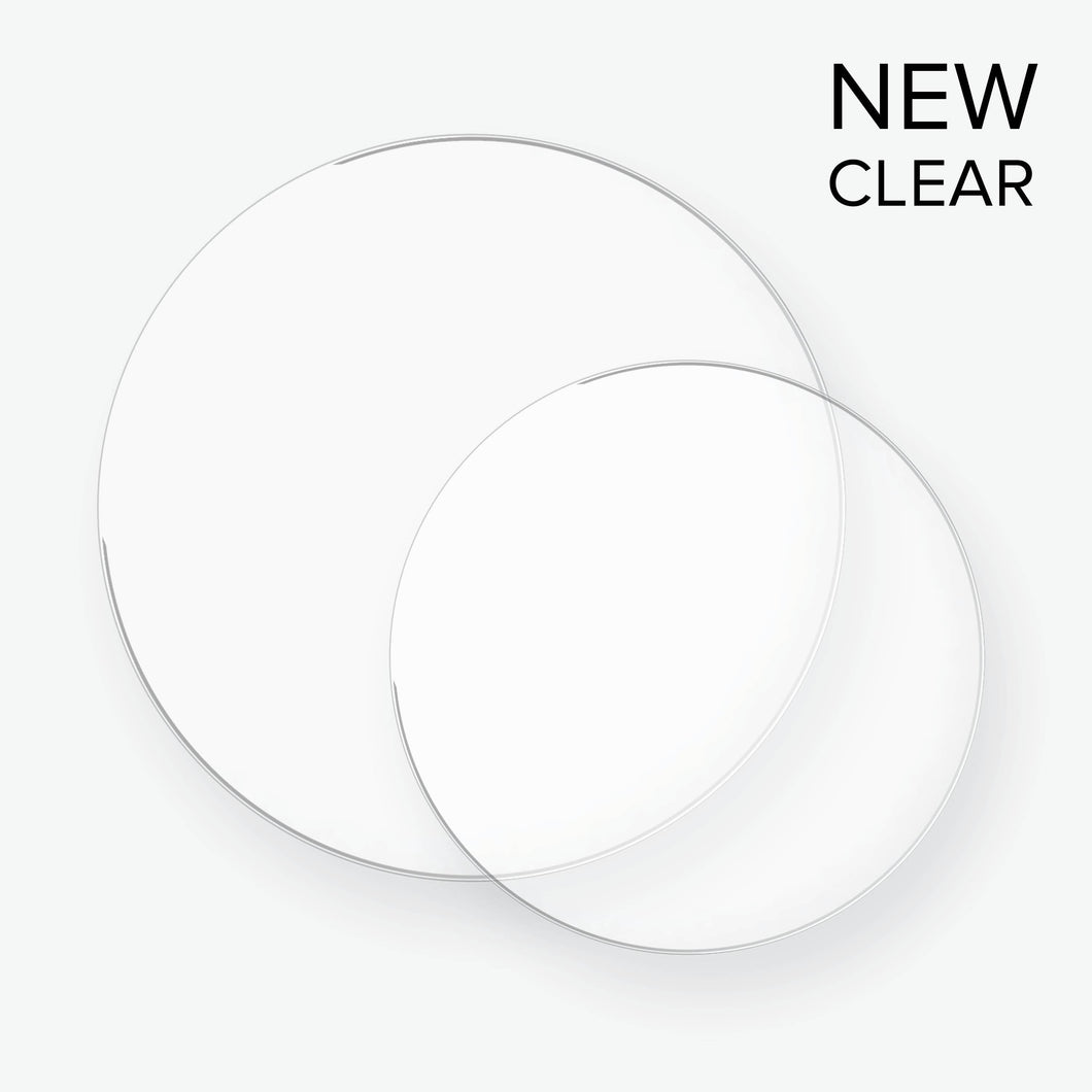 Clear • Silver Round Plastic Plates | 10 Pack - Luxe Party NYC